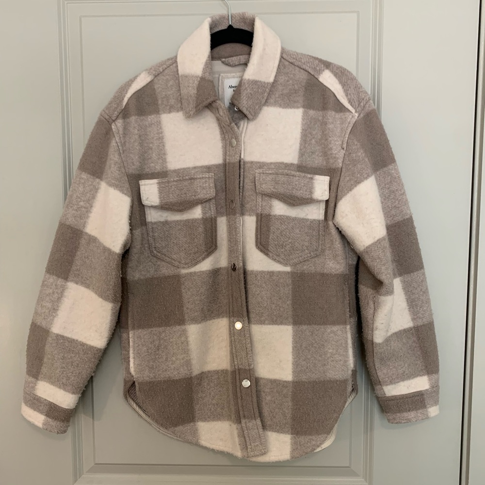 Abercrombie & Fitch Wool Blend Shirt Jacket